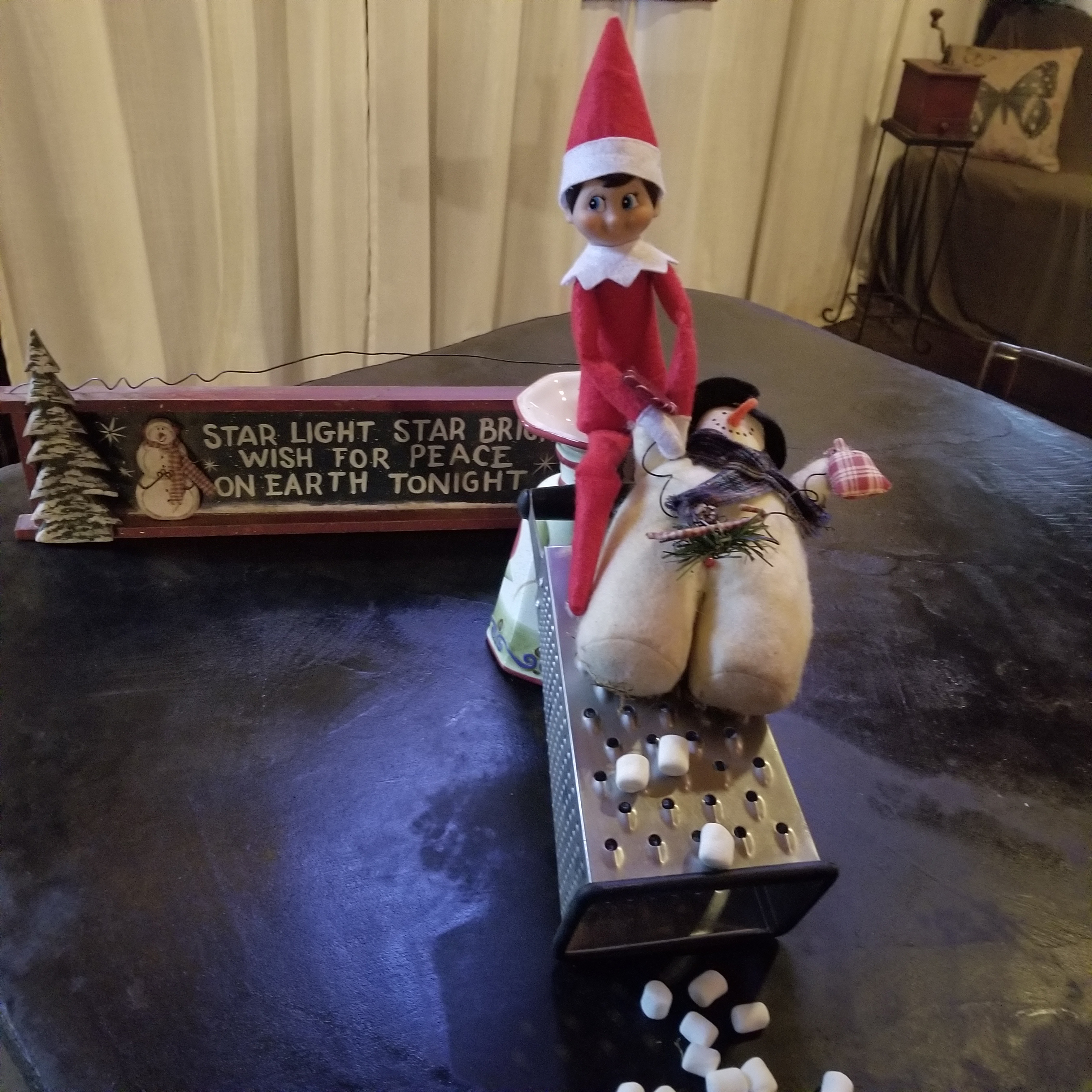 stuffy elf on the shelf